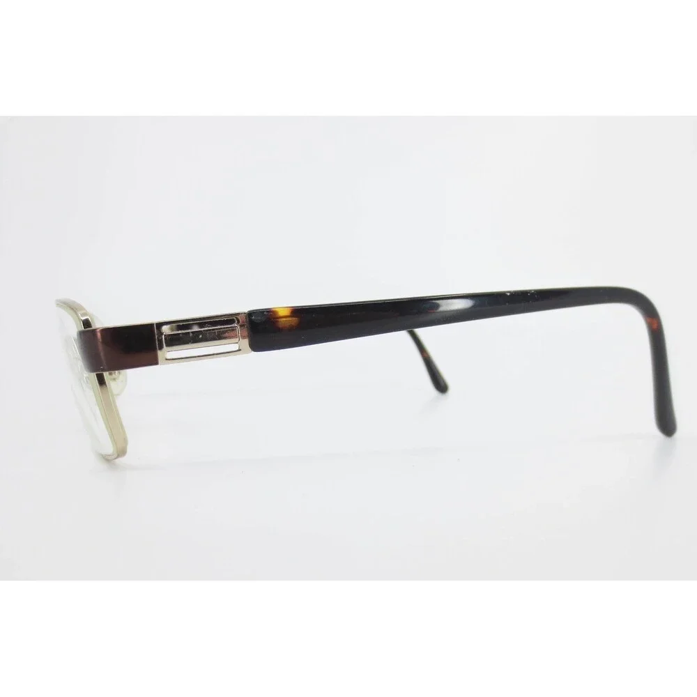Robert Harris Sanford Gold Tortoise Rectangular Eyeglass Frames 54-18-140 Y GOLD